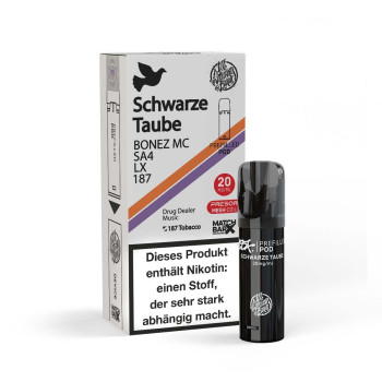 187 Strassenbande - Schwarze Traube - Prefilled Pods 1er Pack - 2ml 20mg NicSalt