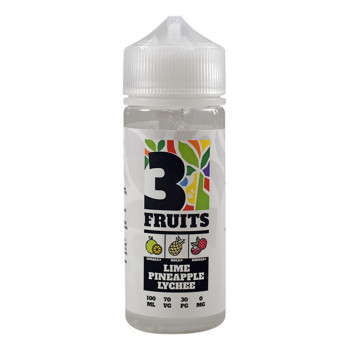 Lime Pineapple Lychee 100ml Shortfill Liquid by 3 Fruits