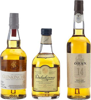 The Classic Malts Collection Pack Gentle, Single Malt Whisky Pack mit Dalwhinnie 15, Oban 14, Glenkinchie 12 3x200ml