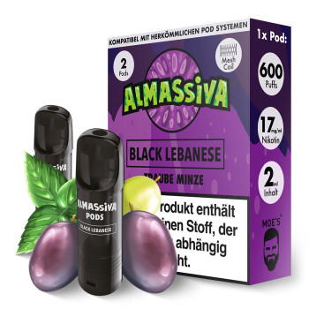 Al Massiva – Black Lebanese – Prefilled Pod 2er Pack 2ml 17mg