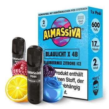 Al Massiva – Blaulicht X 4B – Prefilled Pod 2er Pack 2ml 17mg