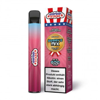 American Stars E-Zigarette 20mg 600 Züge 400mAh NicSalt Berry´s Mix