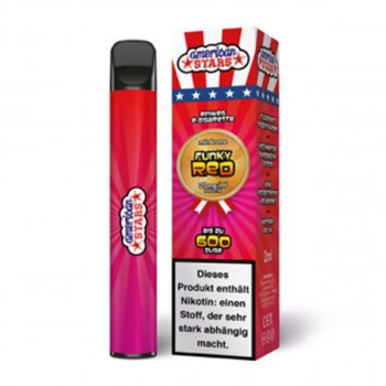 American Stars E-Zigarette 20mg 600 Züge 400mAh NicSalt Funky Red