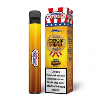 American Stars E-Zigarette 20mg 600 Züge 400mAh NicSalt Golden Pipe