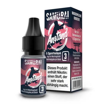 Anstand 10ml Liquid by Samurai Vaping 10ml / 3mg