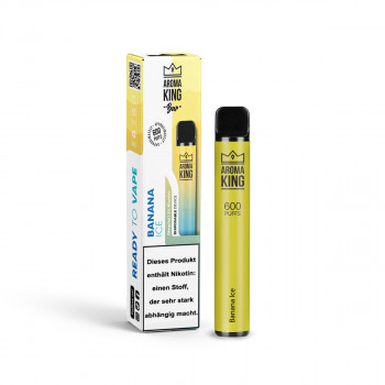 Aroma King Bar E-Zigarette 600 Züge 550mAh NicSalt Banana Ice