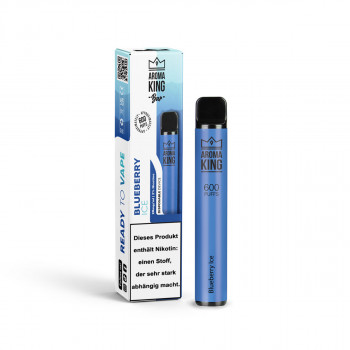 Aroma King Bar E-Zigarette 600 Züge 550mAh NicSalt Blueberry Ice