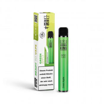 Aroma King Bar E-Zigarette 600 Züge 550mAh NicSalt Green Apple