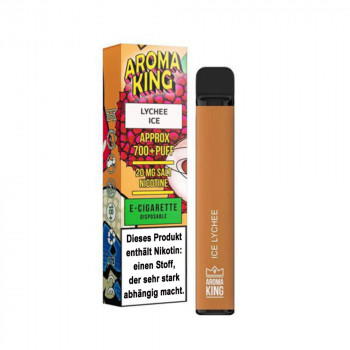 Aroma King Bar E-Zigarette 700 Züge 550mAh NicSalt Lychee Ice Aroma King Bar E-Zigarette 700 Züge 550mAh NicSalt Lychee Ice
