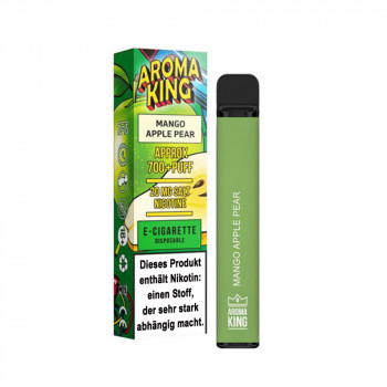 Aroma King Bar E-Zigarette 700 Züge 550mAh NicSalt Mango Apple Pear Aroma King Bar E-Zigarette 700 Züge 550mAh NicSalt Mango Apple Pear