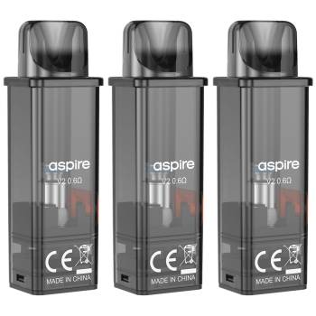 Aspire GoTek V2 Pod Ersatzpod 2er Pack 0,6Ohm Aspire GoTek V2 Pod Ersatzpod 2er Pack 0,6Ohm