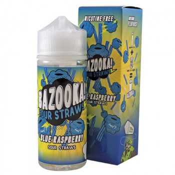 Blue Raspberry 100ml Shortfill Liquid by Bazooka Sour Straws