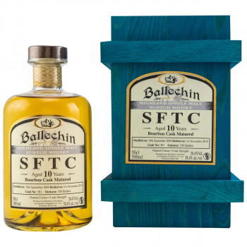 Ballechin SFTC 10 Jahre 2009/2019 Bourbon Cask Single Malt Scotch Whisky 58.4% Vol. 500ml