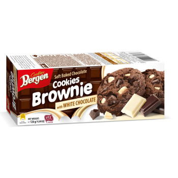 Bergen Brownie Cookies White Chocolate 126g