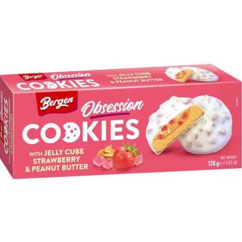 Bergen Jelly Cube Strawberry & Peanut Butter Cookies 128g