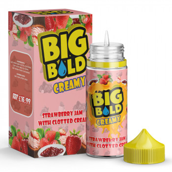 Strawberry Jam with Clotted Cream Creamy 100ml Shortfill Liquid by Big Bold