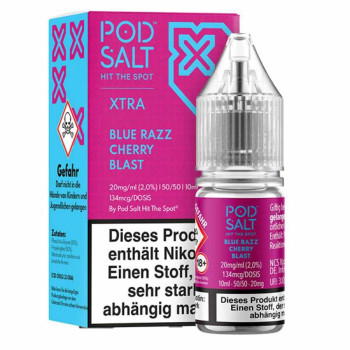 Blue Razz Cherry Blast NicSalt Liquid by Pod Salt Xtra 10ml / 20mg