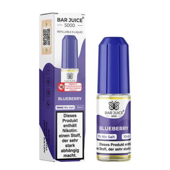 Blueberry NicSalt Liquid by Bar Juice 5000 10ml / 10mg