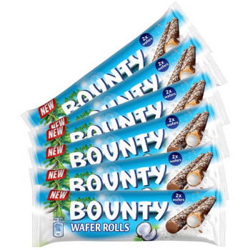 Bounty Wafer Rolls Kekse und Gebäck 6x 22,5g