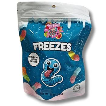 Chaos Candy Freezes Crunchy Sour Worms 50g