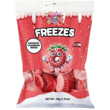 Chaos Candy Freezes Crunchy Strawberry Rings 40g