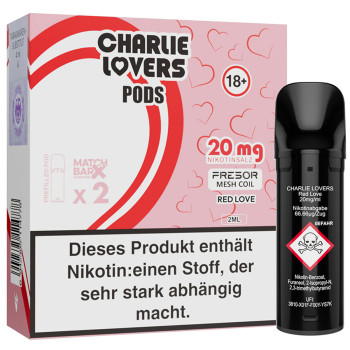 Charlie Lovers – Red Love – Prefilled Pod 2er Pack 2ml 20mg