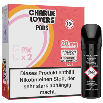 Charlie Lovers – Strawberry Watermelon – Prefilled Pod 2er Pack 2ml 20mg