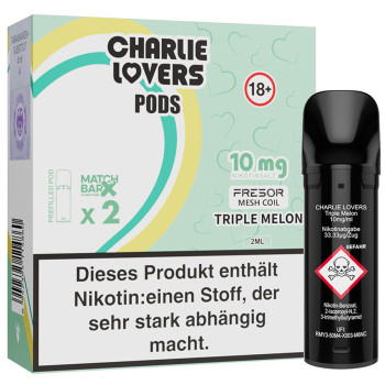 Charlie Lovers – Triple Melon – Prefilled Pod 2er Pack 2ml