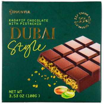 Chocovia Dubai Style Handmade Chocolate – Pistachio Chocolate 100g