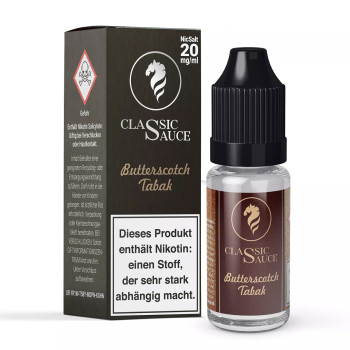 Butterscotch Tabak NicSalt Liquid by Classic Dampf
