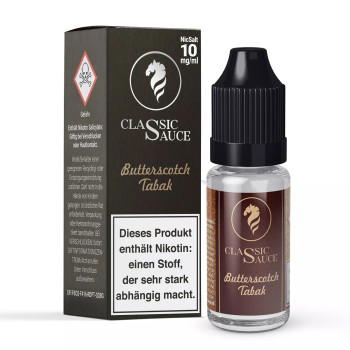 Butterscotch Tabak NicSalt Liquid by Classic Dampf 10ml / 10mg