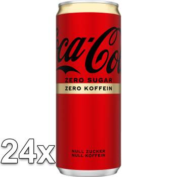 Coca Cola Zero Sugar Zero Koffein Erfrischungsgetränk 24x250ml