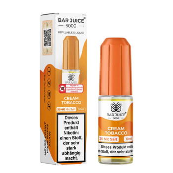 Cream Tobacco NicSalt Liquid by Bar Juice 5000 10ml / 20mg