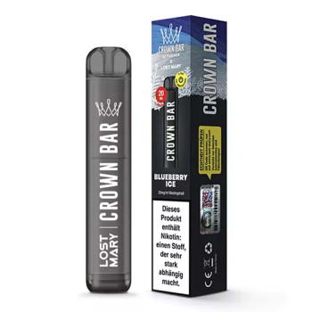 Crown Bar by Al Fakher x Lost Mary E-Zigarette 20mg 600 Züge 550mAh NicSalt Blueberry Ice