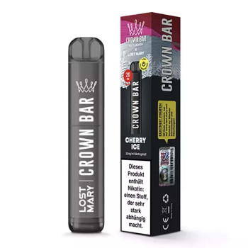 Crown Bar by Al Fakher x Lost Mary E-Zigarette 20mg 600 Züge 550mAh NicSalt Cherry Ice