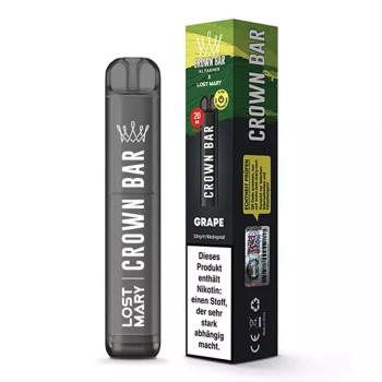 Crown Bar by Al Fakher x Lost Mary E-Zigarette 20mg 600 Züge 550mAh NicSalt Grape