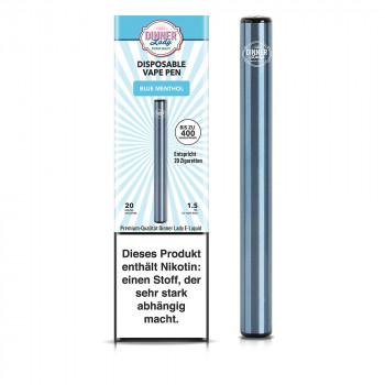 Dinner Lady E-Zigarette 400 Züge 350mAh 20mg NicSalt Disposable Vape Pen Blue Menthol