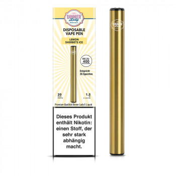 Dinner Lady E-Zigarette 400 Züge 350mAh 20mg NicSalt Disposable Vape Pen Lemon Sherbets Dinner Lady E-Zigarette 400 Züge 350mAh 20mg NicSalt Disposable Vape Pen Lemon Sherbets