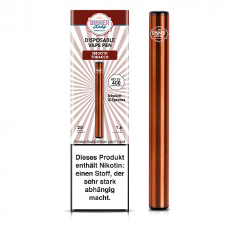 Dinner Lady E-Zigarette 400 Züge 350mAh 20mg NicSalt Disposable Vape Pen Smooth Tobacco