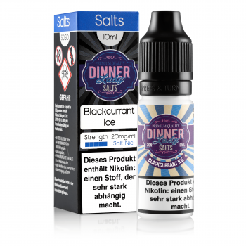 Blackcurrant Ice 10ml 20mg NicSalt by Dinner Lady