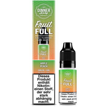 Dinner Lady Fruit Full Apple Peach NicSalt Liquid 10ml / 20mg