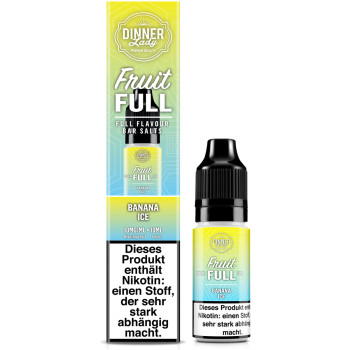 Dinner Lady Fruit Full Banana Ice NicSalt Liquid 10ml / 10mg