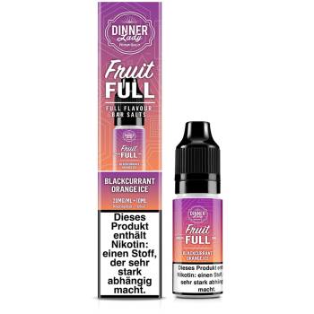 Dinner Lady Fruit Full Blackcurrant Orange Ice NicSalt Liquid 10ml / 20mg
