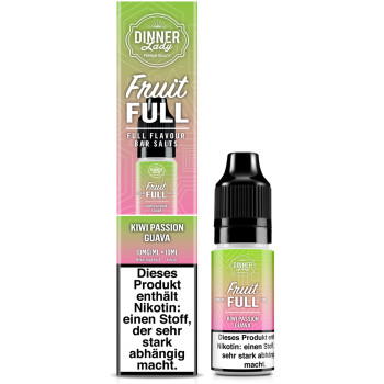 Dinner Lady Fruit Full Kiwi Passion Guava NicSalt Liquid 10ml / 10mg