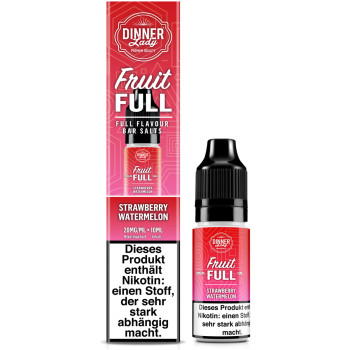 Dinner Lady Fruit Full Strawberry Watermelon NicSalt Liquid 10ml / 20mg