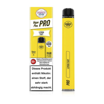 Dinner Lady Vape Pen Pro E-Zigarette 20mg 600 Züge 500mAh NicSalt Lemon Tart
