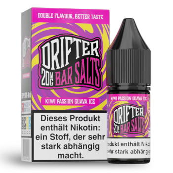 Drifter Bar Salts Kiwi Passion Guava Ice NicSalt Liquid 10ml / 20mg