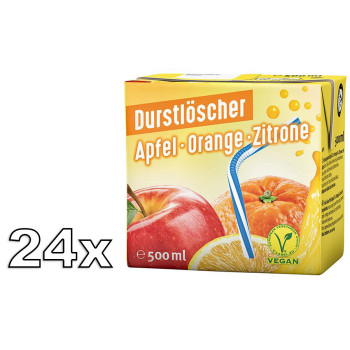 Durstlöscher Apfel Orange Zitrone Erfrischungsgetränk 24x500ml