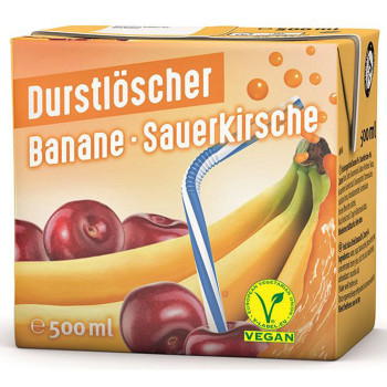 Durstlöscher Banane Sauerkirsche Erfrischungsgetränk