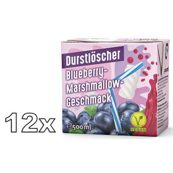 Durstlöscher Blueberry Marshmallow Erfrischungsgetränk 12x500ml